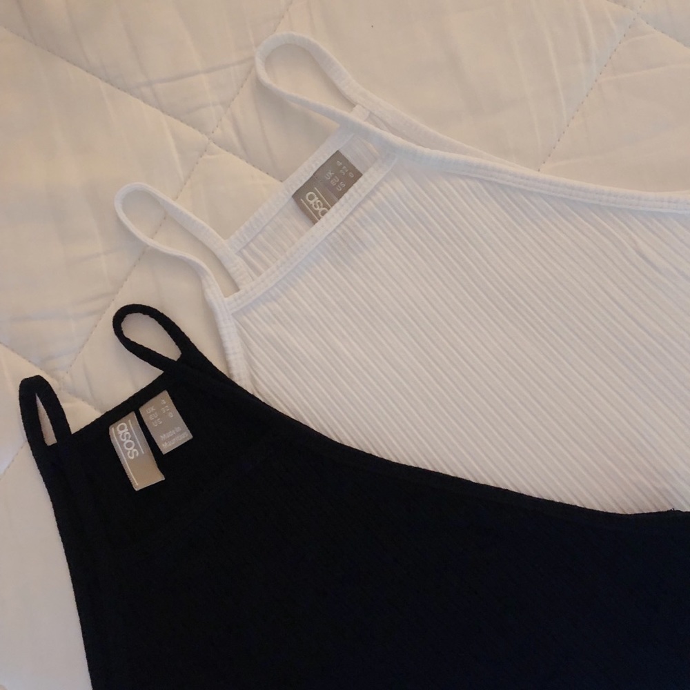 ASOS Set - Black and White Racer-Back Tanks